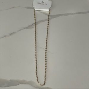 Panacea Gold Tone Long Chain Necklace Layering Necklace